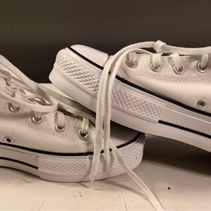 Converse Cream Canvas Sneakers